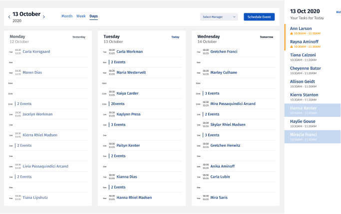 Screens slider